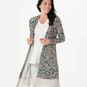 Logo by Lori Goldstein Mosiac Leticia Duster Cardigan